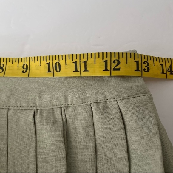 Papermoon Pleated Light gray/taupe Mini Skirt, Size S, Side Zipper - Picture 9 of 10